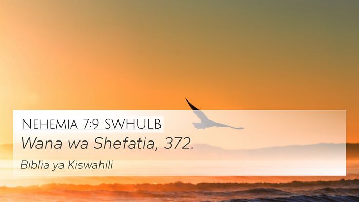 Nehemia 7:9 SWHULB Bible Verse Image