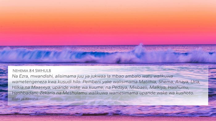 Nehemia 8:4 SWHULB Bible Verse Image