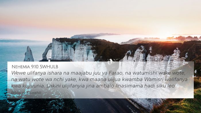 Nehemia 9:10 SWHULB Bible Verse Image