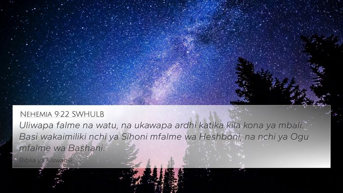Nehemia 9:22 SWHULB Bible Verse Image