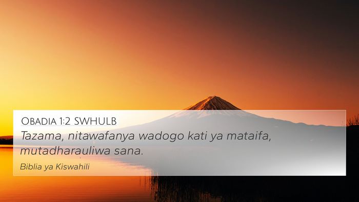 Obadia 1:2 SWHULB Bible Verse Image
