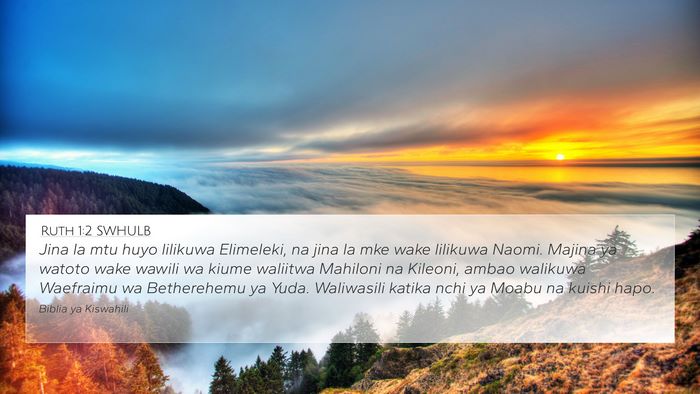 Ruth 1:2 SWHULB Bible Verse Image