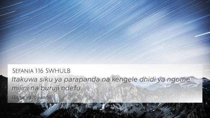 Sefania 1:16 SWHULB Bible Verse Image