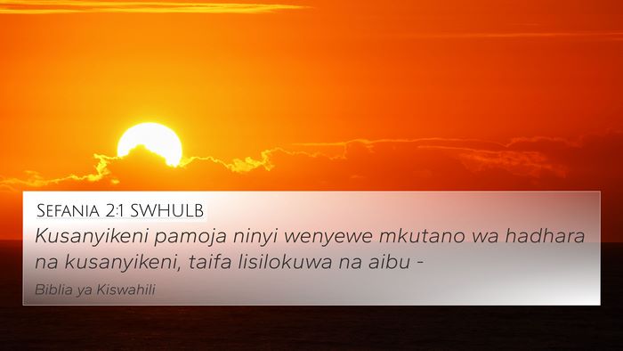 Sefania 2:1 SWHULB Bible Verse Image