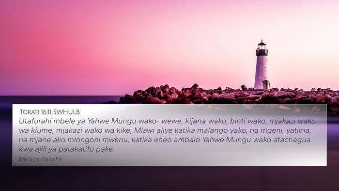 Torati 16:11 SWHULB Bible Verse Image