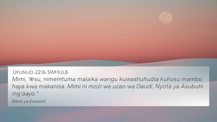 Ufunuo 22:16 SWHULB Bible Verse Image