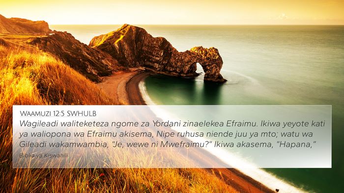 Waamuzi 12:5 SWHULB Bible Verse Image
