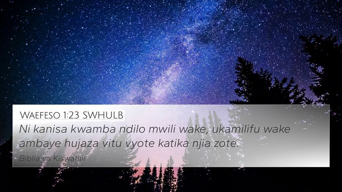 Waefeso 1:23 SWHULB Bible Verse Image
