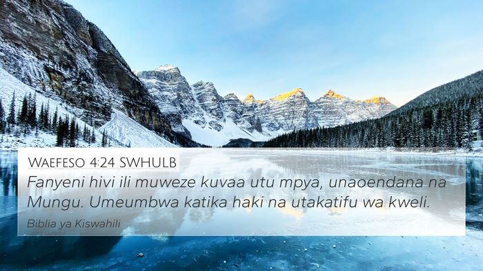 Waefeso 4:24 SWHULB Bible Verse Image