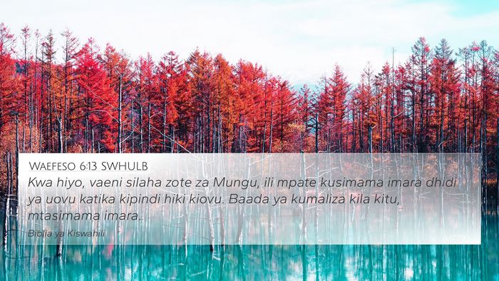 Waefeso 6:13 SWHULB Bible Verse Image