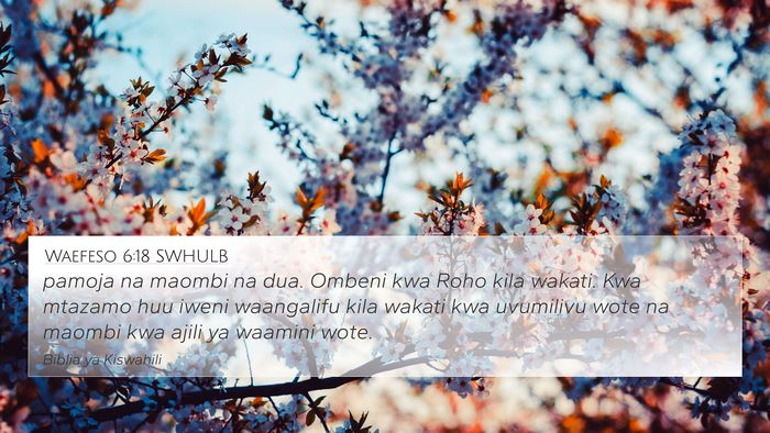 Waefeso 6:18 SWHULB Bible Verse Image