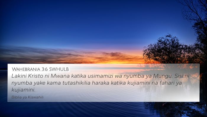 Wahebrania 3:6 SWHULB Bible Verse Image