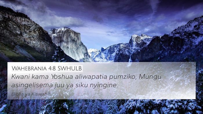 Wahebrania 4:8 SWHULB Bible Verse Image