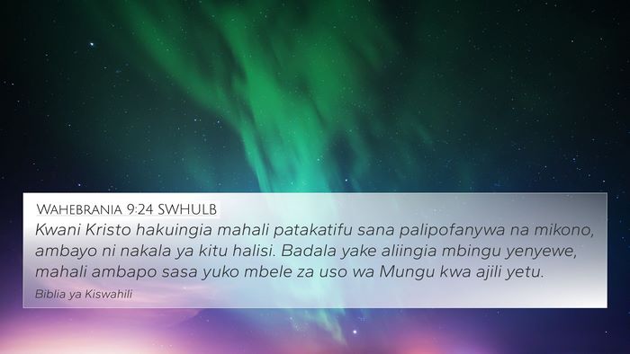 Wahebrania 9:24 SWHULB Bible Verse Image
