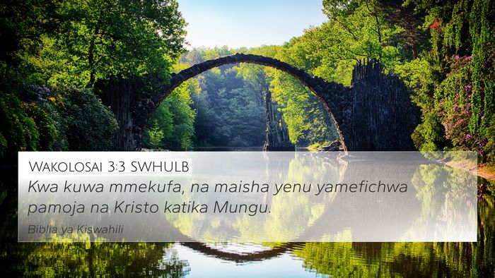Wakolosai 3:3 SWHULB Bible Verse Image