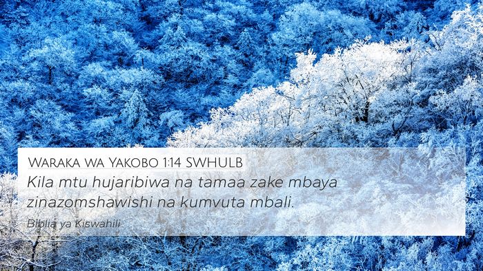Waraka wa Yakobo 1:14 SWHULB Bible Verse Image