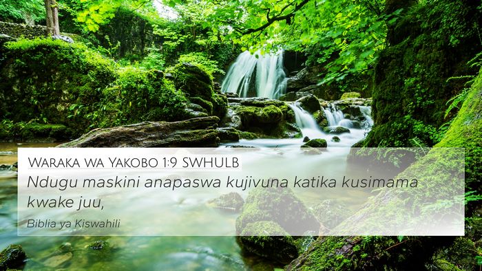 Waraka wa Yakobo 1:9 SWHULB Bible Verse Image