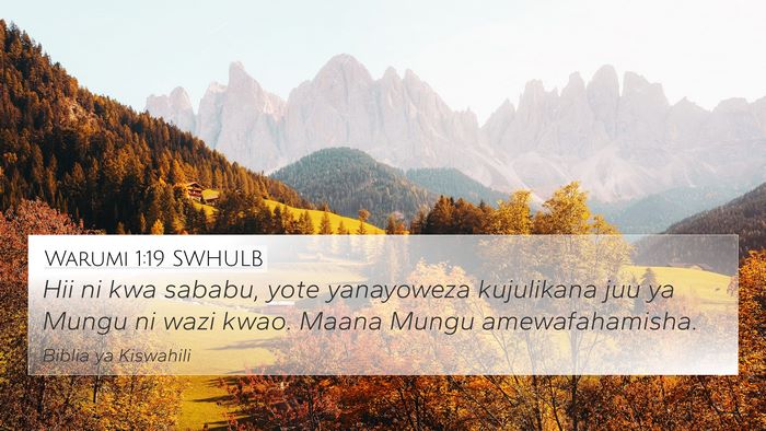 Warumi 1:19 SWHULB Bible Verse Image
