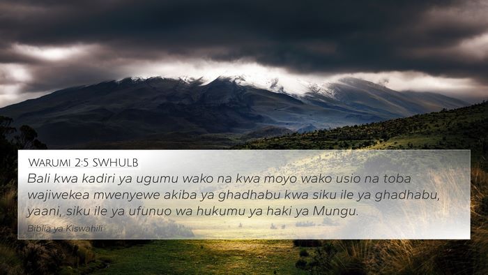 Warumi 2:5 SWHULB Bible Verse Image