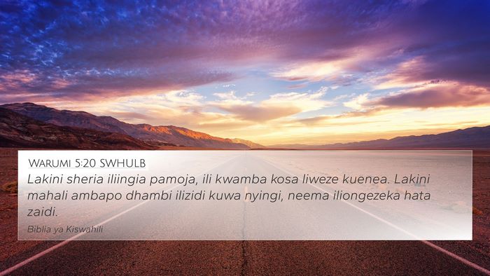 Warumi 5:20 SWHULB Bible Verse Image