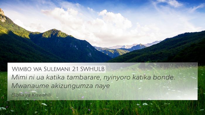Wimbo wa Sulemani 2:1 SWHULB Bible Verse Image