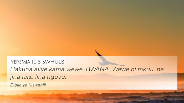Yeremia 10:6 SWHULB Bible Verse Image