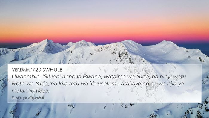 Yeremia 17:20 SWHULB Bible Verse Image