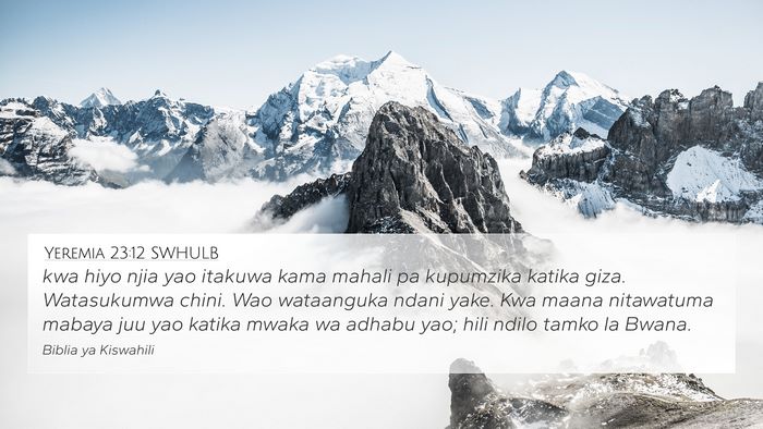 Yeremia 23:12 SWHULB Bible Verse Image