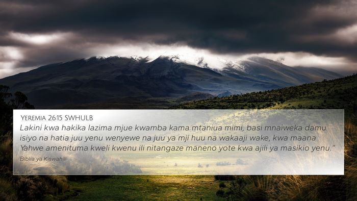 Yeremia 26:15 SWHULB Bible Verse Image