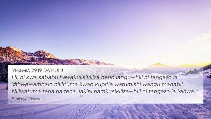 Yeremia 29:19 SWHULB Bible Verse Image