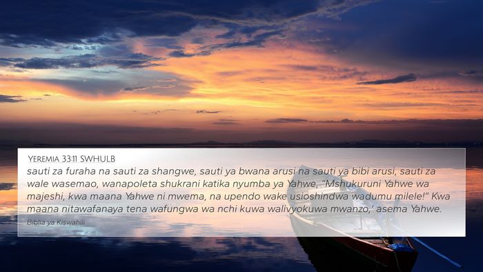 Yeremia 33:11 SWHULB Bible Verse Image