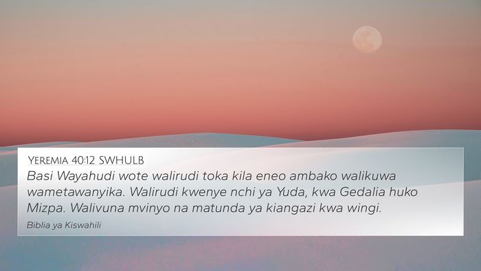 Yeremia 40:12 SWHULB Bible Verse Image