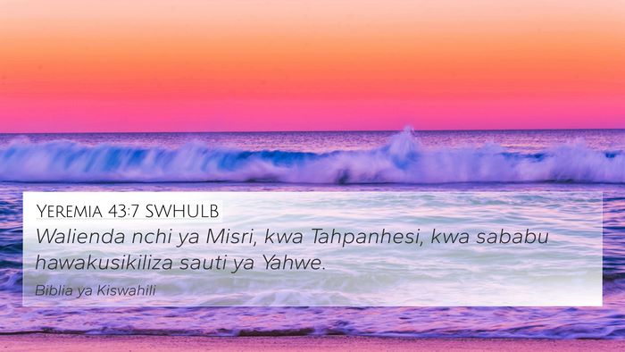 Yeremia 43:7 SWHULB Bible Verse Image