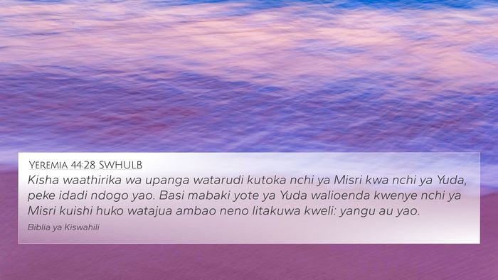 Yeremia 44:28 SWHULB Bible Verse Image