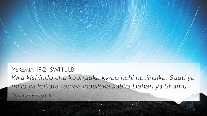 Yeremia 49:21 SWHULB Bible Verse Image