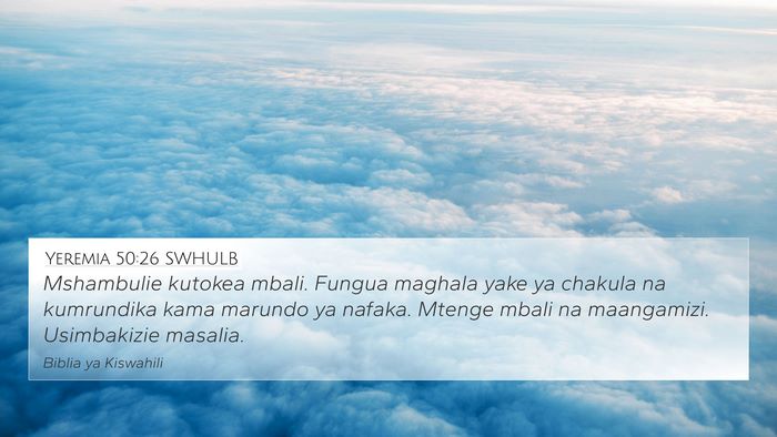 Yeremia 50:26 SWHULB Bible Verse Image