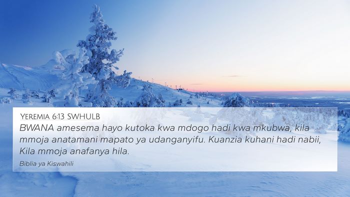 Yeremia 6:13 SWHULB Bible Verse Image