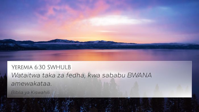 Yeremia 6:30 SWHULB Bible Verse Image