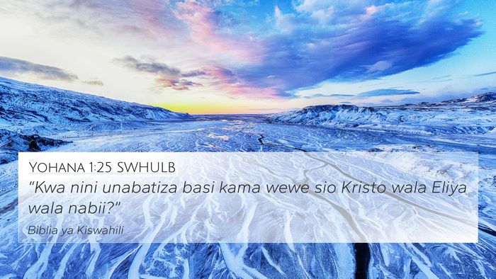 Yohana 1:25 SWHULB Bible Verse Image