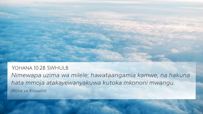 Yohana 10:28 SWHULB Bible Verse Image