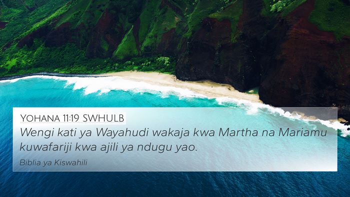 Yohana 11:19 SWHULB Bible Verse Image
