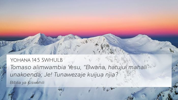 Yohana 14:5 SWHULB Bible Verse Image