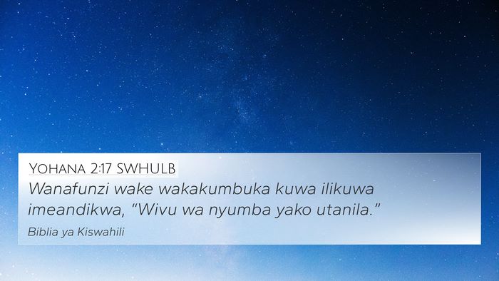 Yohana 2:17 SWHULB Bible Verse Image