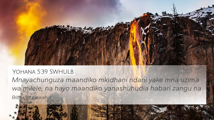 Yohana 5:39 SWHULB Bible Verse Image