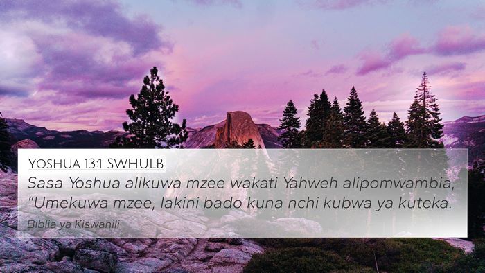 Yoshua 13:1 SWHULB Bible Verse Image
