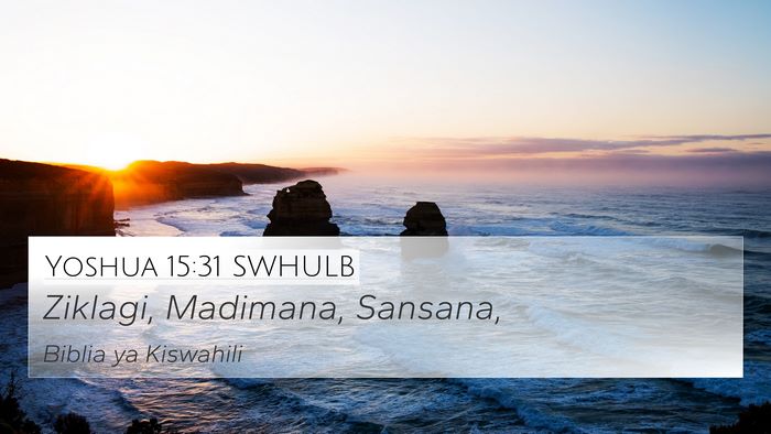 Yoshua 15:31 SWHULB Bible Verse Image