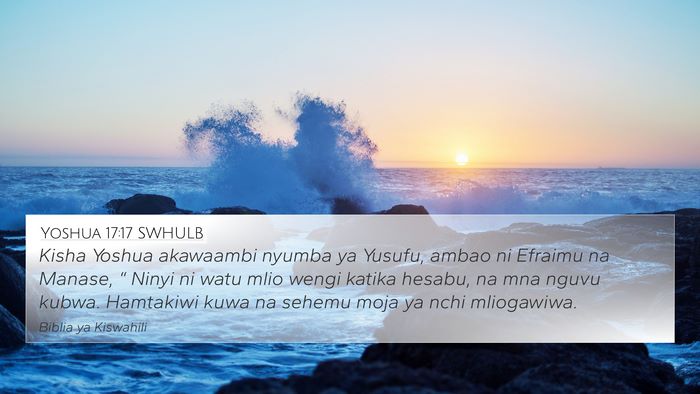 Yoshua 17:17 SWHULB Bible Verse Image
