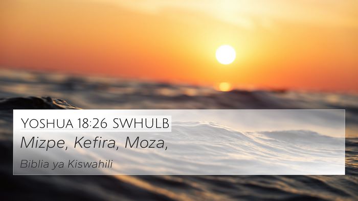 Yoshua 18:26 SWHULB 4K Wallpaper - Mizpe, Kefira, - 4K Wallpaper Bible Verse