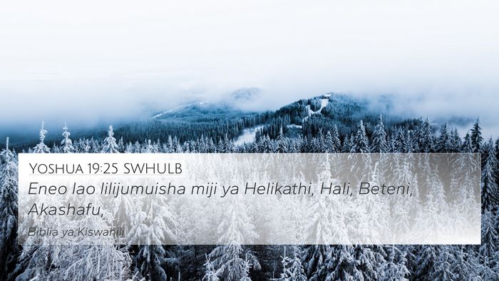 Yoshua 19:25 SWHULB Bible Verse Image