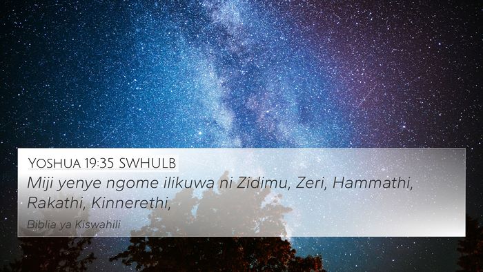 Yoshua 19:35 SWHULB Bible Verse Image
